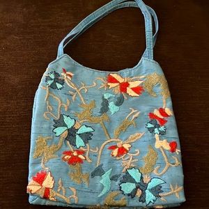 Embroidered all silk purse. Met gala floral theme inspired!  New!